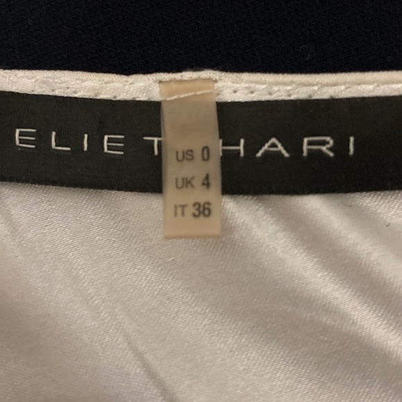 Elegant, Elie Tahari, Navy and White, Dress, Knee/Below Knee, Size 0 - Picture 9 of 10